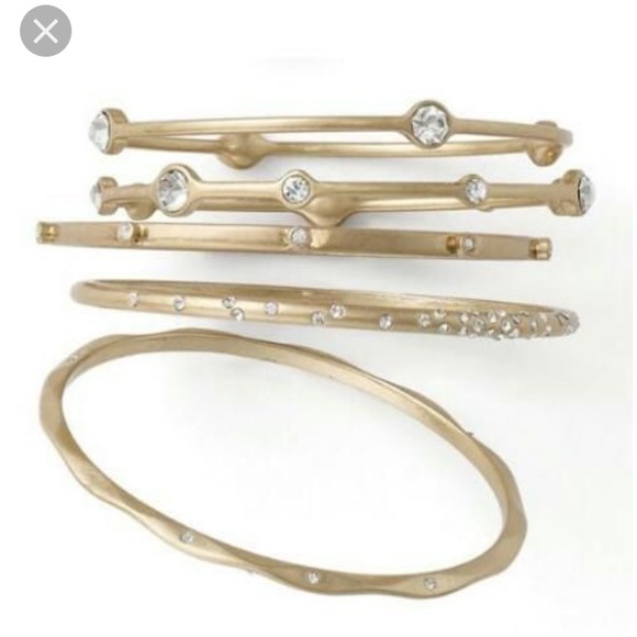 Lia Sophia Jewelry Lia Sophia Gold Bangle Set Poshmark